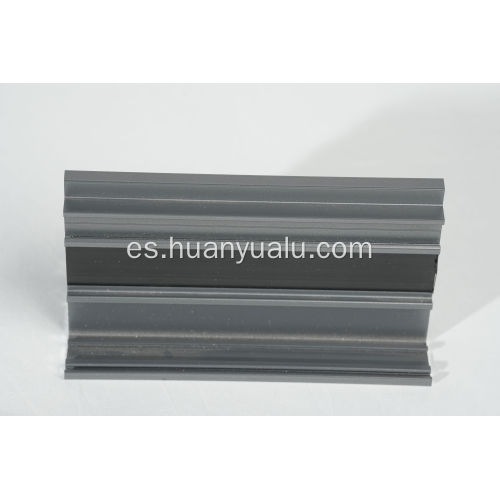 Perfiles de aluminio anodizado industrial de plata de plata de metal